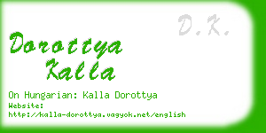 dorottya kalla business card